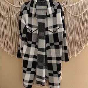 Black and White Plaid Shacket